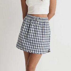 Curved-Hem Mini Skirt